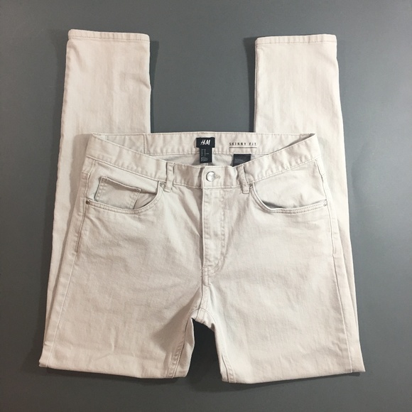 H&M Other - (SOLD) H&M Mens Pale Gray Skinny Fit Denim Jeans
